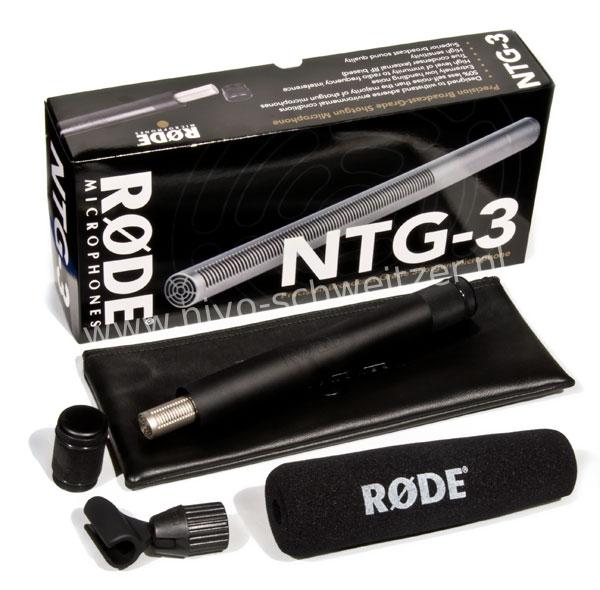 RODE 102764 NTG3 - RF-Bias shotgun microphone - XLR-output [incl. RM5 clip/WSNTG3 wind shield/ZP2 pouch]