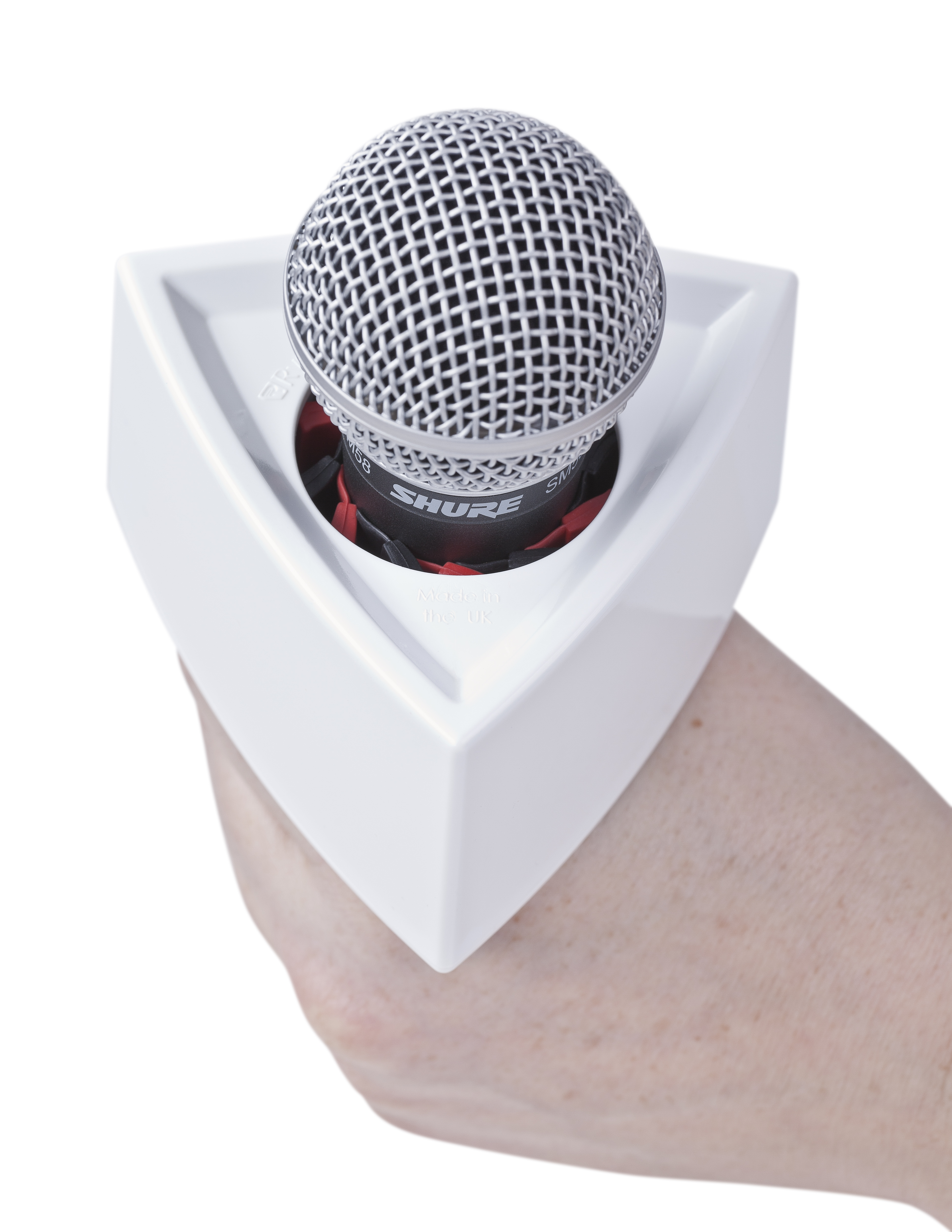 RYCOTE 107308 MF-TW microfoon flag wit, driehoekig