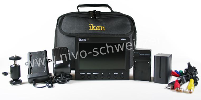 Ikan V5600 Deluxe Kit 5.6Inch TFT LCD Monitor 1024 x 600 200:1 incl sony-L battery,charger,case etc