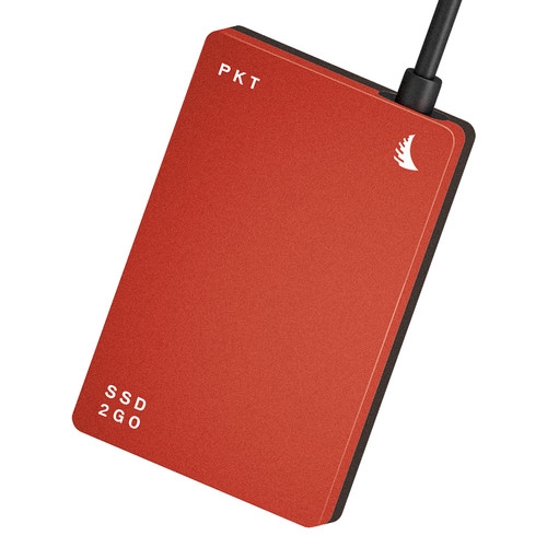 ANGELBIRD SSD2go PKT 512GB red (write 460MB/s) PKTU31-512EK,  inc.Type-A to Type-C & Type-C to Type-C kabel, mobiele SSD-schijf met USB 3.1 Gen2