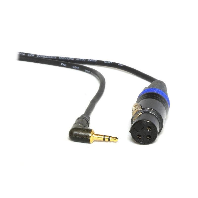 PEPPERCABLE 106514 CAY1 - stereo audiokabel [XLR Neutrik® connector female > Jack 3,5mm haaks], 40cm