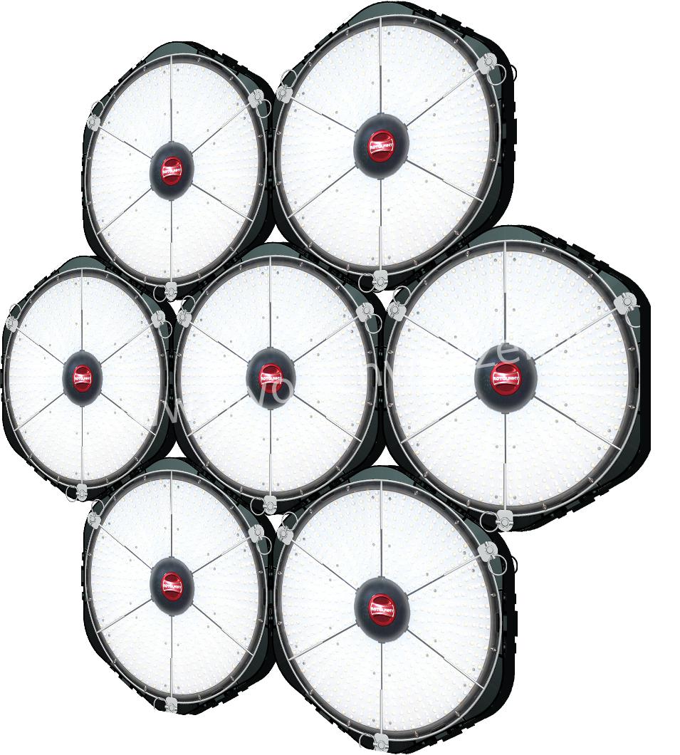 Rotolight Anova LED EcoFlood, Bi-color: 3150 - 6300K,DMX,WiFi, V-Lock en lichtnet/barndoor/koffer
