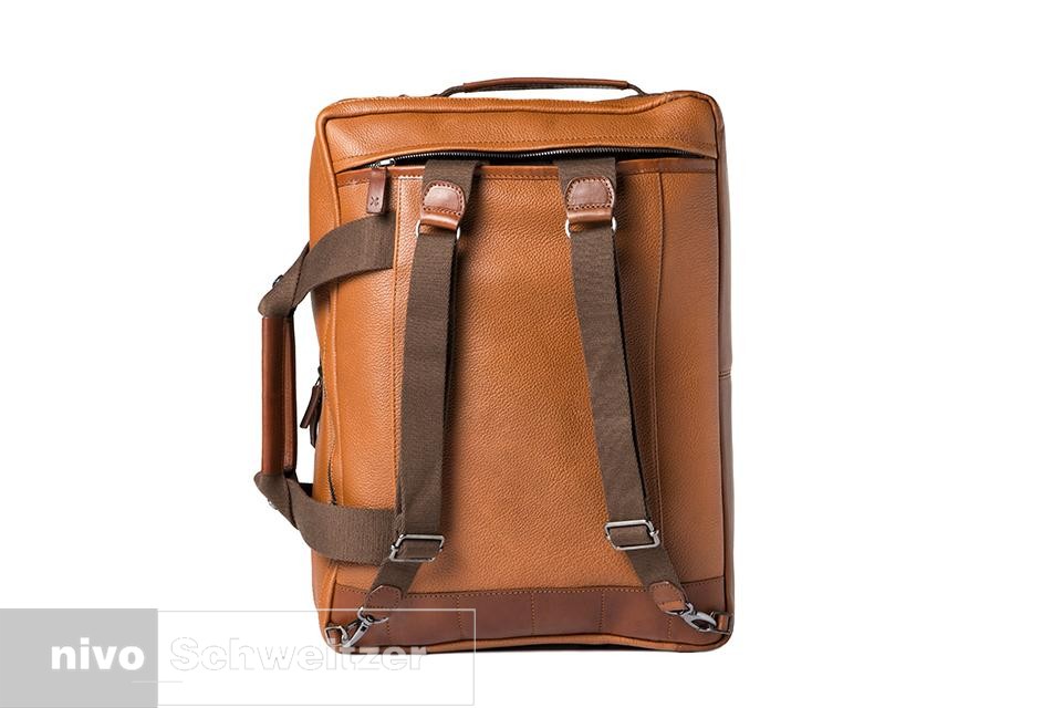 BARBER SHOP convertible bag Undercut [grained brown leather]