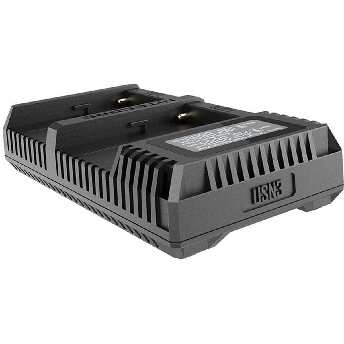NITECORE USN3 Pro USB-lader [max 1200mA] met indicator [2x Sony NP-FM500H/NP-F730/NP-F750/NP-F770/NP-F970/NP-F550]