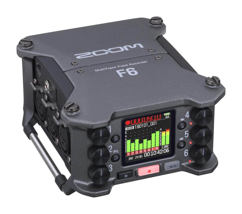 ZOOM 10004762 F6 MultiTrack field recorder [6-channel/14-track] [incl. camera mount adapter]