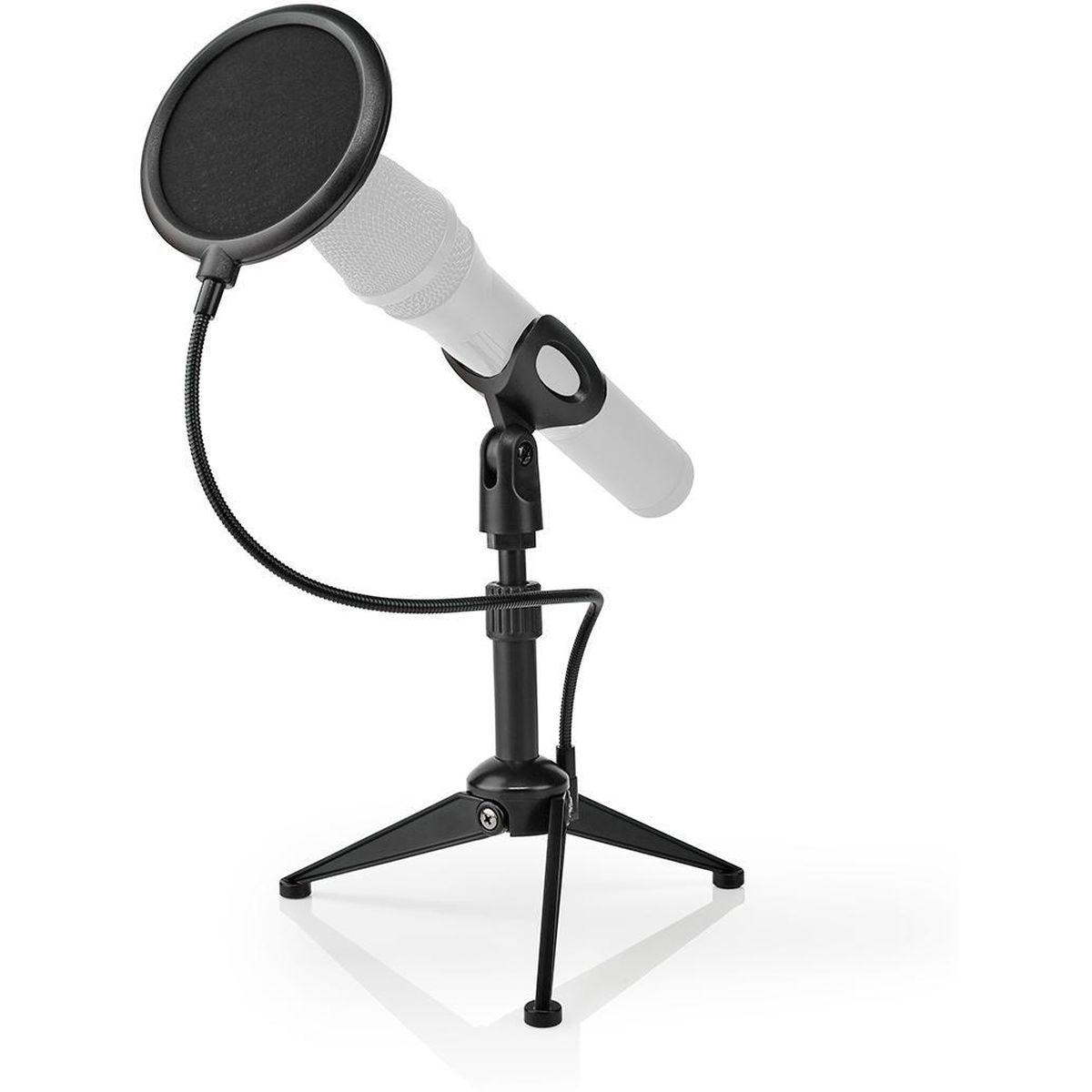 dramatisch Montgomery Kaal NEDIS MPST01BK microfoon-tafelstatief + pop-filter, black
