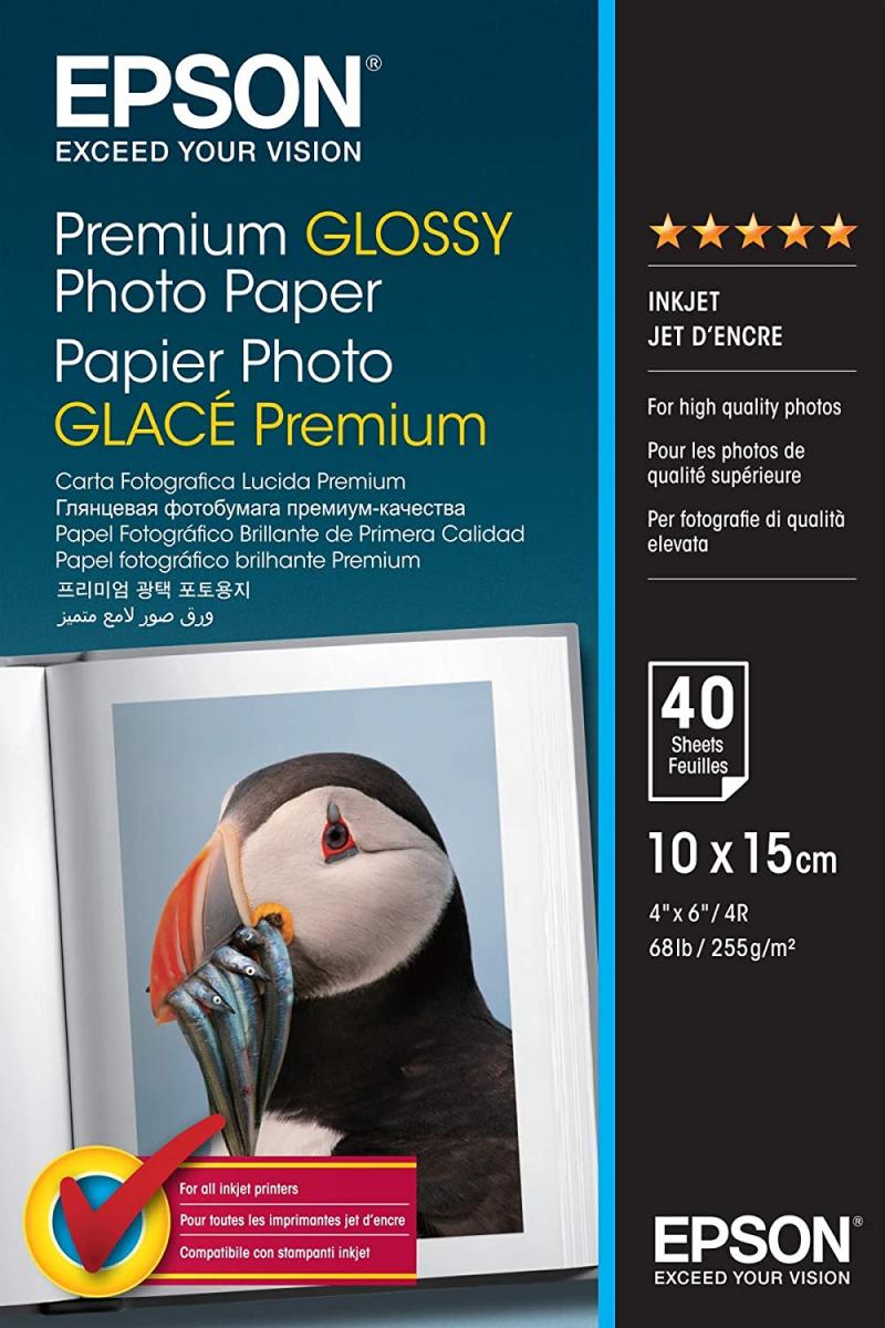 EPSON S042167 premium glossy photo paper 255g/m², 10x15cm/2x40 vel