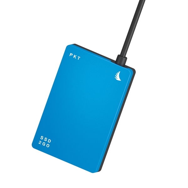 ANGELBIRD SSD2go PKT 1TB blue (write 460MB/s) PKTU31-1000BK,  inc.Type-A to Type-C & Type-C to Type-C kabel, mobiele SSD-schijf met USB 3.1 Gen2