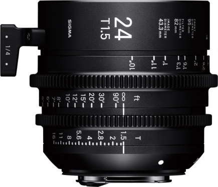 SIGMA Cine 24mm/T1.5 Full Fr. High Speed Prime lens [PL-mount] E95 FF F/AP (Meter) - 0085126934057